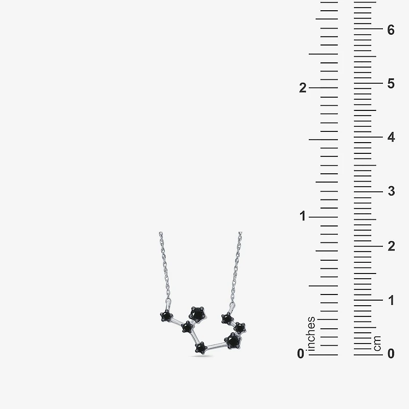 Midnight Black Limited Quantities! Womens 1/5 CT. Natural Black Diamond Sterling Silver 18 Inch Pendant Necklace