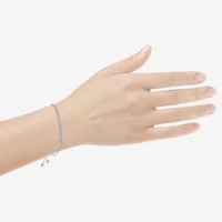 Limited Quantities! Womens 1/2 CT. T.W. Natural White Diamond Sterling Silver Round Bolo Bracelet