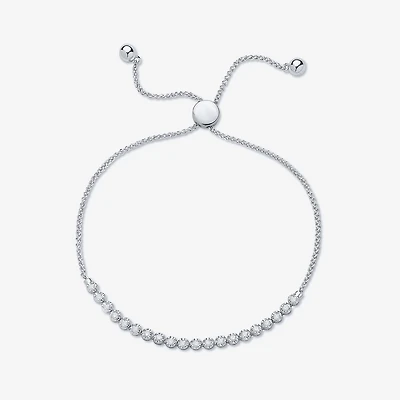 Limited Quantities! Womens 1/2 CT. T.W. Natural White Diamond Sterling Silver Round Bolo Bracelet