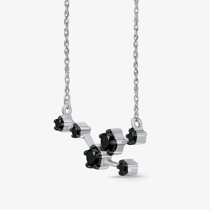 Midnight Black Limited Quantities! Womens 1/5 CT. Natural Black Diamond Sterling Silver 18 Inch Pendant Necklace