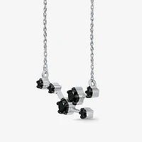 Midnight Black Limited Quantities! Womens 1/5 CT. Natural Black Diamond Sterling Silver 18 Inch Pendant Necklace