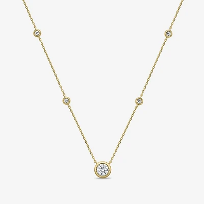 Limited Quantities! Womens 5/8 CT. T.W. Lab Grown White Diamond 14K Gold Over Silver 18 Inch Pendant Necklace