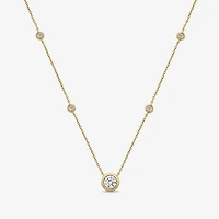 Limited Quantities! Womens 5/8 CT. T.W. Lab Grown White Diamond 14K Gold Over Silver 18 Inch Pendant Necklace
