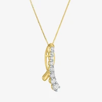 G-H / Si2-I1) Womens 2/3 Ct. T.W. Lab Grown White Diamond 10K Gold 18 Inch Pendant Necklace
