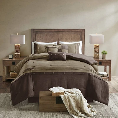 Madison Park Westbrook 7-Pc. Faux Suede Comforter Set