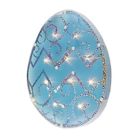 Northlight 12" Blue Lighted Egg Window Easter Window Decor