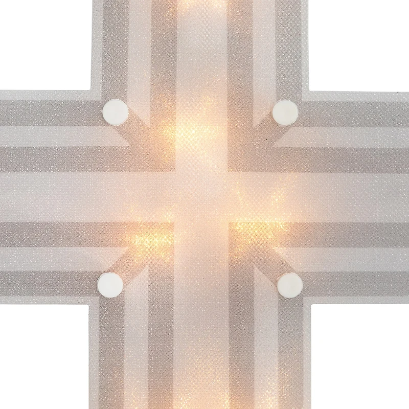 Northlight 14" Lighted Cross Window Easter Window Decor
