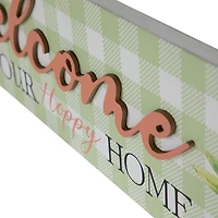 Northlight 20" Welcome To Our Hoppy Home Wall Sign