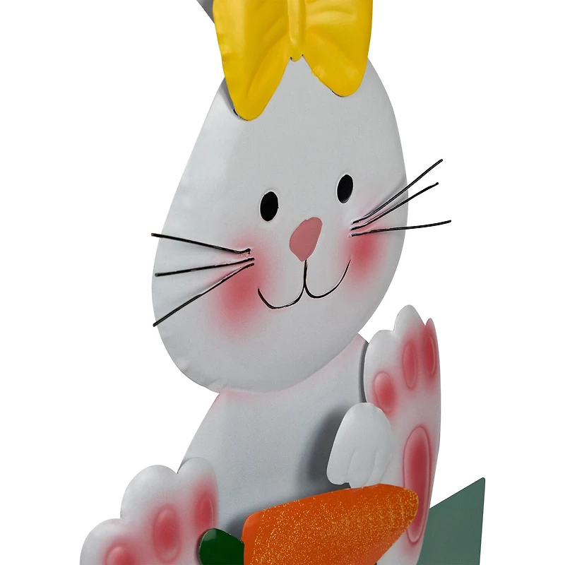 Northlight 19" Bunny With Carrot Happy Outdoor Easter Yard Art