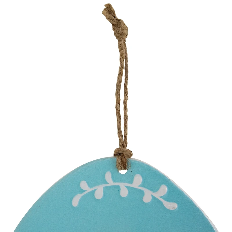 Northlight 10" Egg Metal Wall Sign