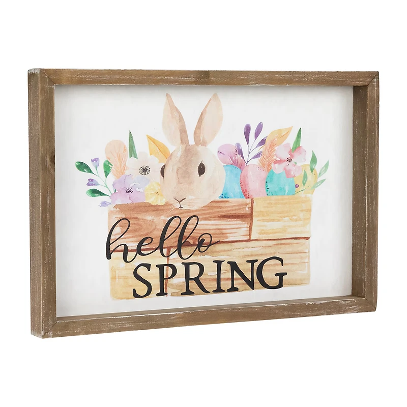 Northlight 12" Hello Spring Bunny Wall Sign