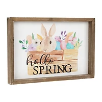 Northlight 12" Hello Spring Bunny Wall Sign