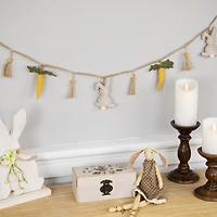 Northlight 4ft Fabric Rabbits And Carrots Easter Indoor Garland