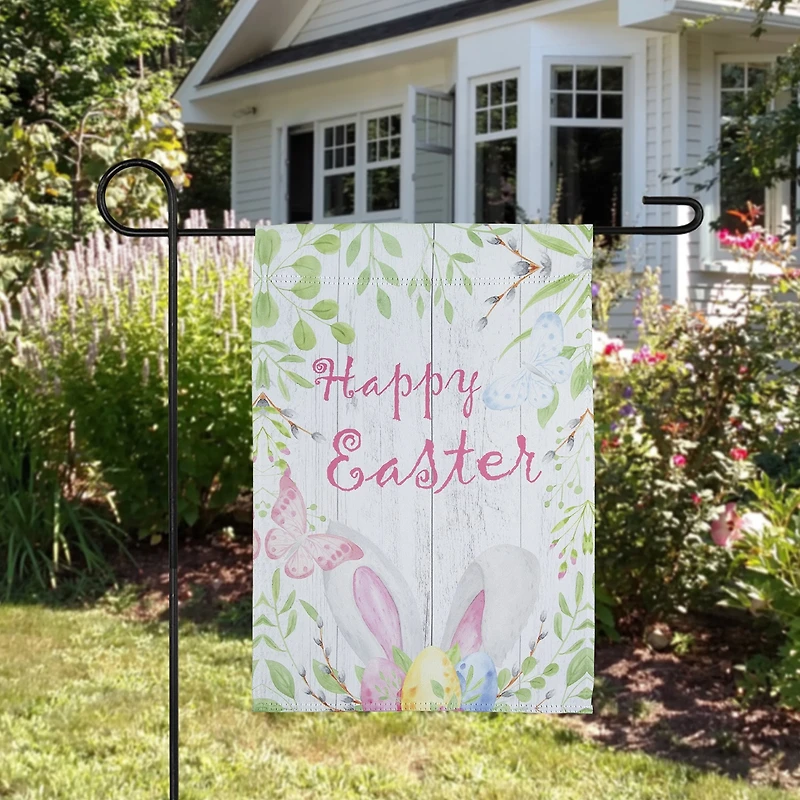 Northlight 13" Happy Bunny Ears Garden Flag