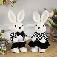 Northlight 10" Boy Rabbit In Checkered Jacket Easter Figurine
