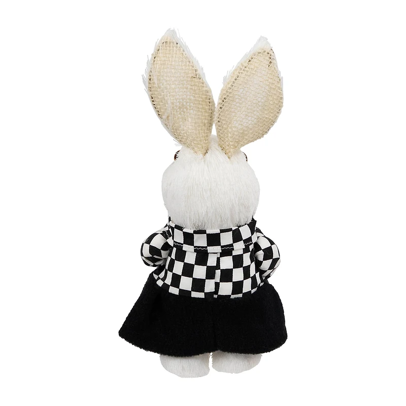 Northlight 10" Girl Rabbit In Checkered Dress Easter Figurine