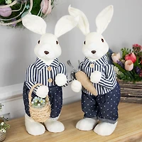 Northlight 19" Standing Boy Bunny With Carrot Easter Figurine