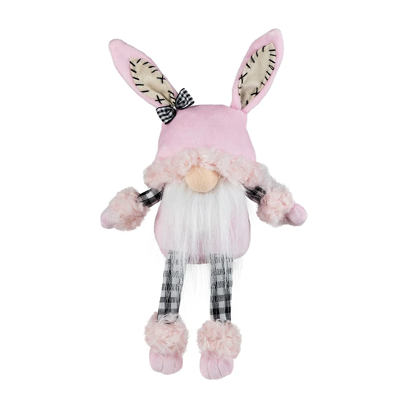 Northlight 12" Bunny Ears Sitting With Dangling Legs Easter Gnome