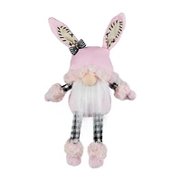 Northlight 12" Bunny Ears Sitting With Dangling Legs Easter Gnome