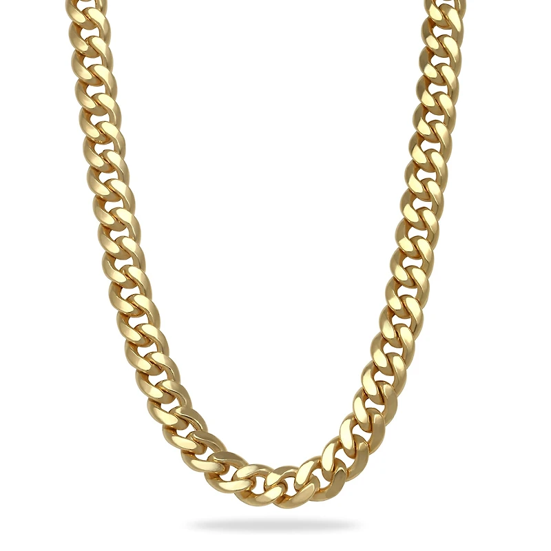 Mens 14K Gold 24 Inch Curb Chain Necklace
