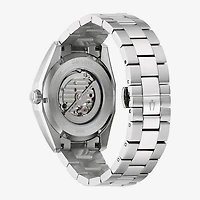 Bulova Surveyor Mens Automatic Silver Tone Stainless Steel Bracelet Watch 96a275