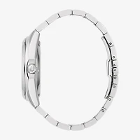 Bulova Surveyor Mens Automatic Silver Tone Stainless Steel Bracelet Watch 96a275