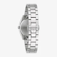 Bulova Surveyor Womens Diamond Accent Silver Tone Stainless Steel Bracelet Watch 96p229