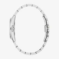 Bulova Surveyor Womens Diamond Accent Silver Tone Stainless Steel Bracelet Watch 96p229