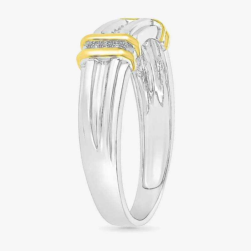 5.10mm Unisex Adult 1/4 CT. T.W. Natural White Diamond 10K Two Tone Gold Marquise Halo Side Stone Ring Set