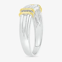 5.10mm Unisex Adult 1/4 CT. T.W. Natural White Diamond 10K Two Tone Gold Marquise Halo Side Stone Ring Set