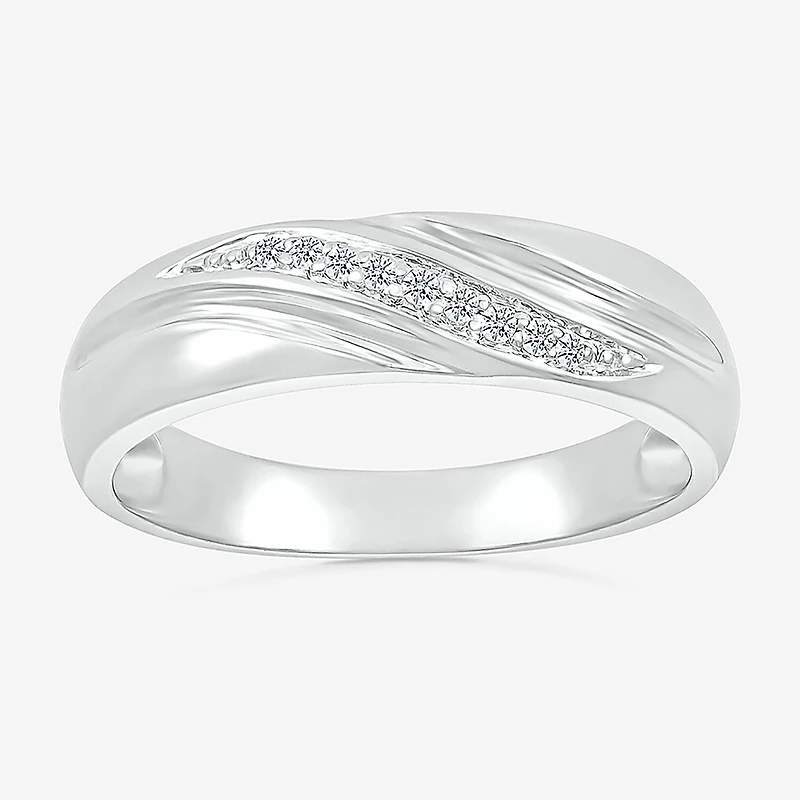 4.65mm Unisex Adult 1/4 CT. T.W. Natural White Diamond 10K Gold Marquise Side Stone Wedding Ring Set