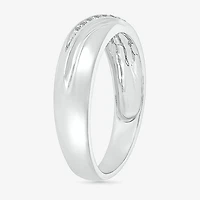 4.65mm Unisex Adult 1/4 CT. T.W. Natural White Diamond 10K Gold Marquise Side Stone Wedding Ring Set
