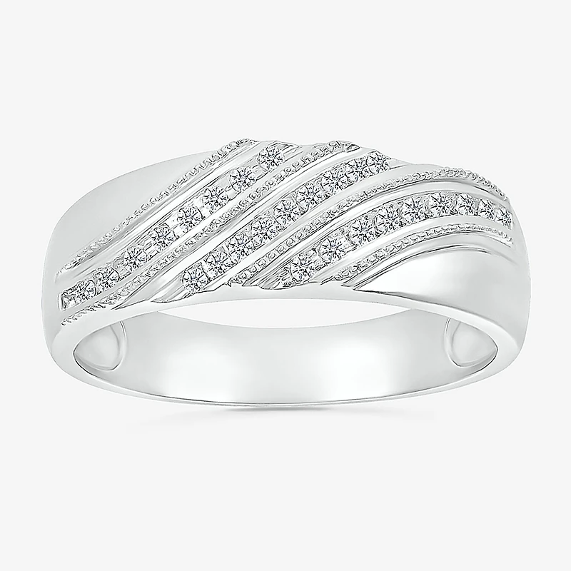 5.20mm Unisex Adult 1/3 CT. T.W. Natural White Diamond 10K Gold Marquise Halo Side Stone Ring Set