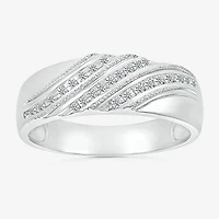 5.20mm Unisex Adult 1/3 CT. T.W. Natural White Diamond 10K Gold Marquise Halo Side Stone Ring Set