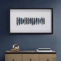 INK+IVY Cerulean Stones Agate Framed Shadow Box Art