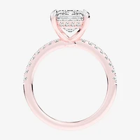 G-H / Si1-Si2 Womens 4 1/4 CT. T.W. Lab Grown White Diamond 14K Gold Side Stone Engagement Ring