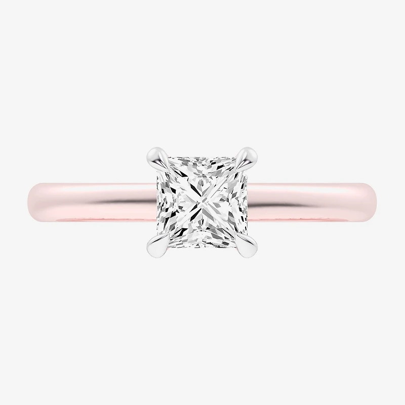 G-H / Si1-Si2) Womens 1 1/ CT. T.W. Lab Grown White Diamond 14K Gold Solitaire Engagement Ring