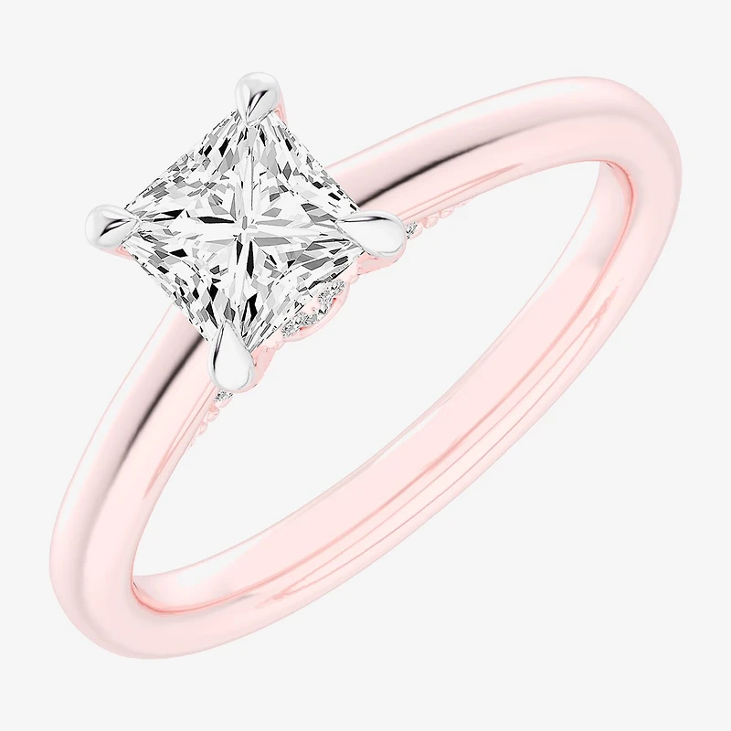 G-H / Si1-Si2) Womens 1 1/ CT. T.W. Lab Grown White Diamond 14K Gold Solitaire Engagement Ring