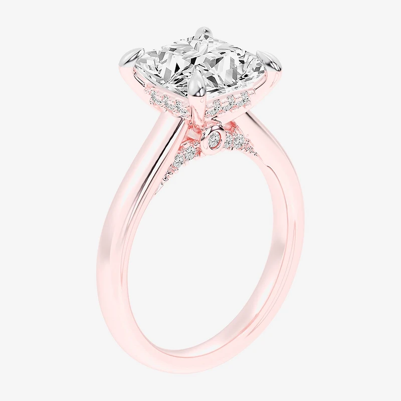 (G-H / Si1-Si2) Womens 3 1/4 CT. T.W. Lab Grown White Diamond 14K Gold Solitaire Engagement Ring