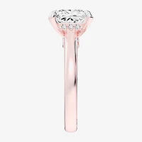 (G-H / Si1-Si2) Womens 3 1/4 CT. T.W. Lab Grown White Diamond 14K Gold Solitaire Engagement Ring
