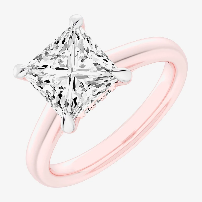 (G-H / Si1-Si2) Womens 3 1/4 CT. T.W. Lab Grown White Diamond 14K Gold Solitaire Engagement Ring