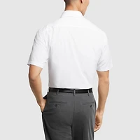 Van Heusen Poplin Mens Regular Fit Easy Care Wrinkle Free Short Sleeve Dress Shirt