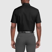 Van Heusen Poplin Mens Regular Fit Easy Care Wrinkle Free Short Sleeve Dress Shirt