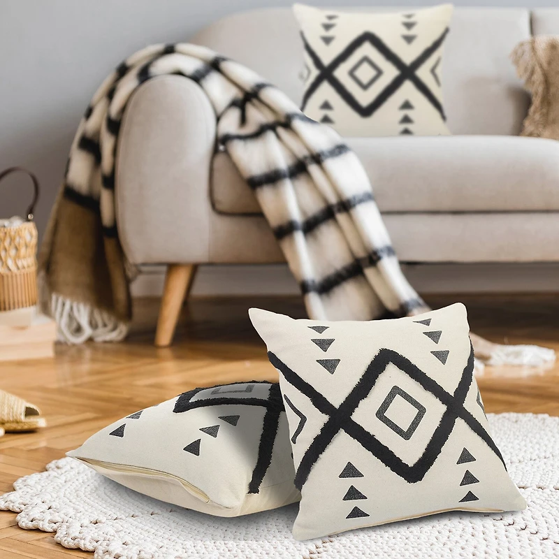 LR Home Beal Diamond Square Throw Pillow