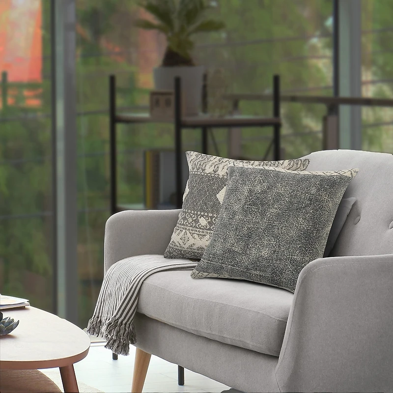 LR Home Clar Geometric Square Throw Pillow