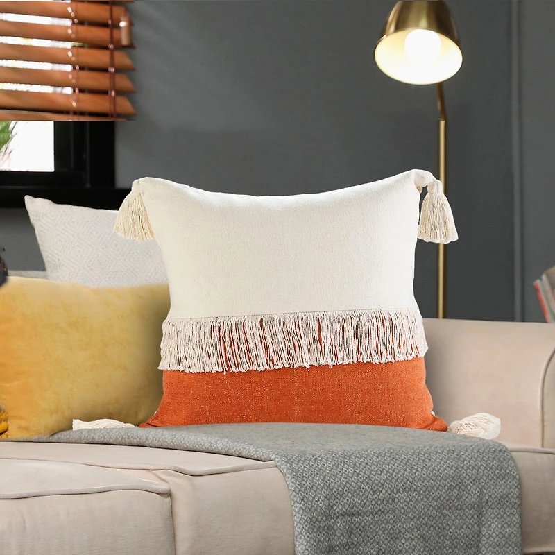 LR Home Danny Textured Square Throw Pillow