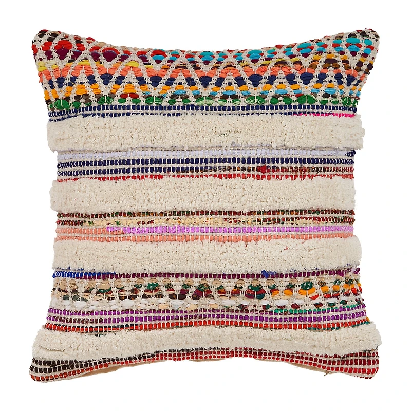 LR Home Eltoge Stripe Square Throw Pillow