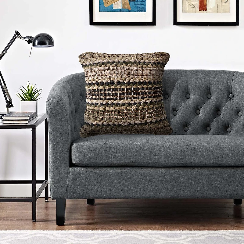 LR Home Flona Stripe Square Throw Pillow