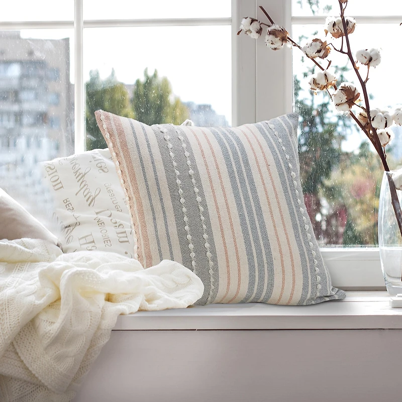 LR Home Jane Stripe Square Throw Pillow