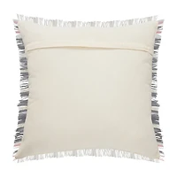 LR Home Rose Stripe Square Throw Pillow
